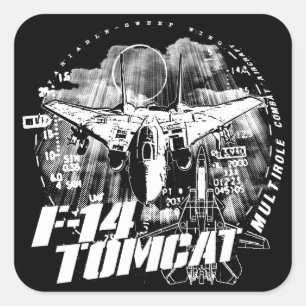 Pegatina Pegatina F-14 de Tomcat Square