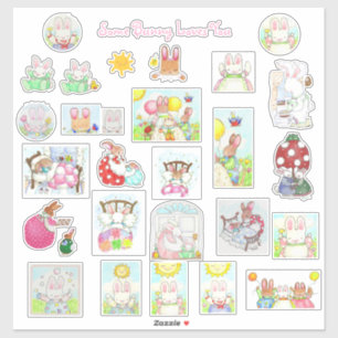 Pegatina ¡Pegatinas conejitas!