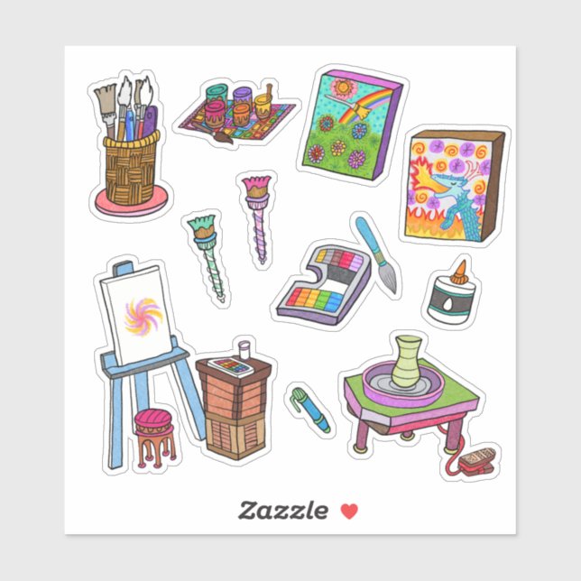 Pegatina "Pegatinas de arte por Vyara" (Hoja)