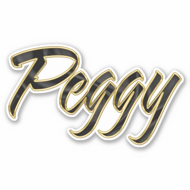 Pegatina Peggy black gold Lettering Aufkleber Sticker (Anverso)