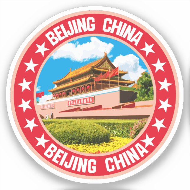 Pegatina Pekín (Anverso)