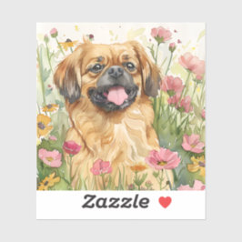 Pegatina Pekingese Sticker – Watercolor Design