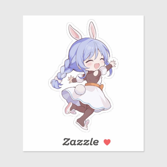 Pegatina Pekomama Chibi Vtuber Art (Hoja)