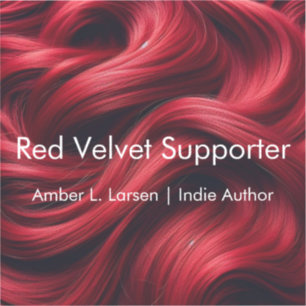 Pegatina Pelo de terciopelo rojo   Amber L. Larsen Support 