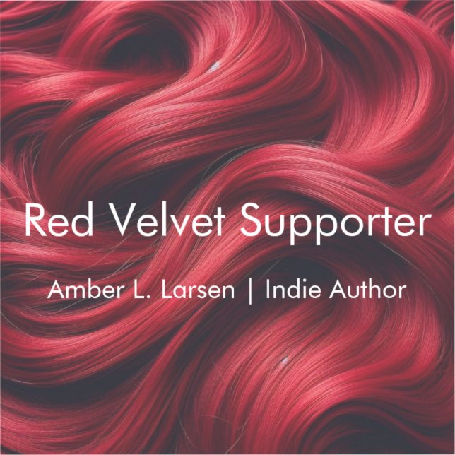 Pegatina Pelo de terciopelo rojo | Amber L. Larsen Support  (Anverso)