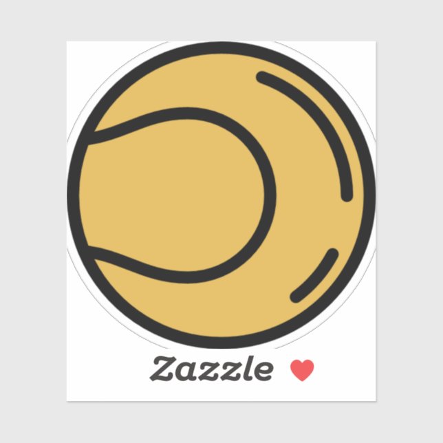 Pegatina pelota de tenis (Hoja)