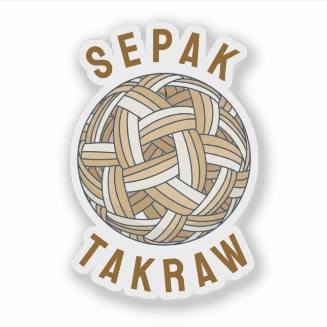 Pegatina Pelota tejida de Sepak Takraw (Anverso)