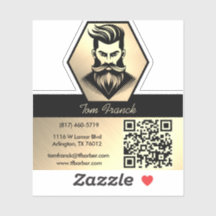 Peluquería Profesional Barbero negro y dorado