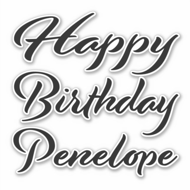 Pegatina Penelope Name Vorname black Sticker Geburtstag (Anverso)