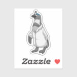 Pegatina Penguin as Doctor with Doctor's coat<br><div class="desc">This design is the perfect gift for a birthday,  Christmas and other celebrations. It is suitable for women,  men and kids.</div>