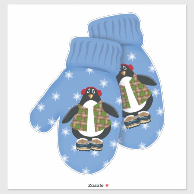 Pegatina Penguin Mittens | Navidades pequeños grandes (Hoja)