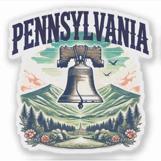 Pegatina Pennsylvania (Anverso)