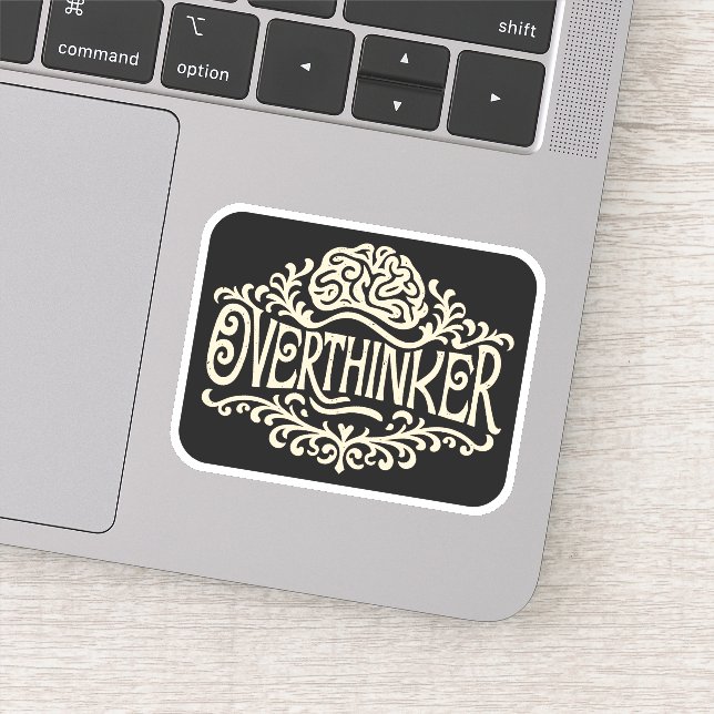 Pegatina Pensamiento excesivo del cerebro (Detalle)
