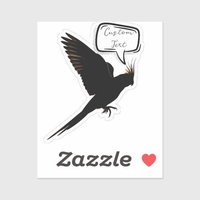 Pegatina Pensamientos de vuelo: Laptop Cockatiel personaliz (Hoja)