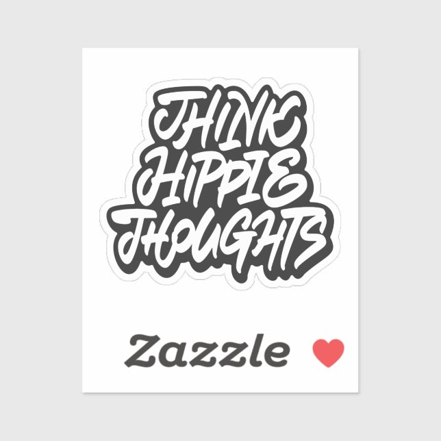 Pegatina Pensamientos hippie (Hoja)