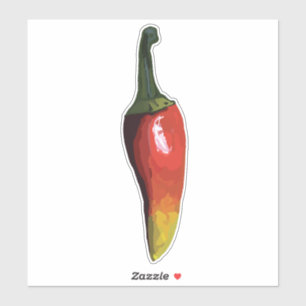 Pegatina Pepper de chile rojo colorido