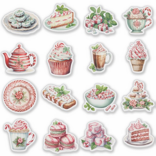 Pegatina Peppermint trata a los rojos y a los verdes (Anverso)