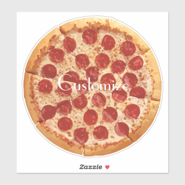Pegatina Pepperoni Pizza Thunder_Cove (Hoja)