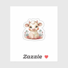 Pegatina Pequeña vaca de corte