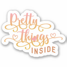 Pegatina Pequeñas empresas pequeñas rosadas gracias