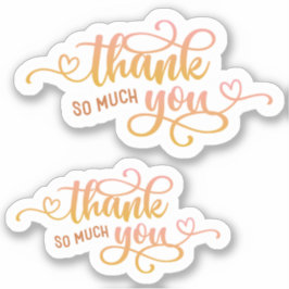 Pegatina Pequeñas empresas pequeñas rosadas gracias