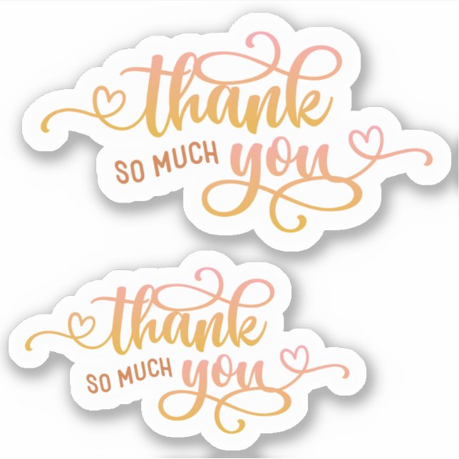 Pegatina Pequeñas empresas pequeñas rosadas gracias (Anverso)