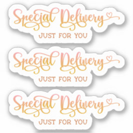 Pegatina Pequeñas empresas pequeñas rosadas gracias