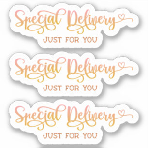 Pegatina Pequeñas empresas pequeñas rosadas gracias