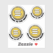 PEGATINA pequeño cripto de regalo SOLANA TO MOON