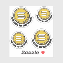 PEGATINA pequeño cripto de regalo SOLANA TO MOON