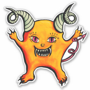 Pegatina Pequeño Demonio De Raro Cuerdo
