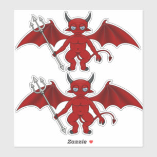 Pegatina Pequeño diablo rojo Thunder_Cove