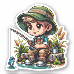 Pegatina Pequeño Personalizado de pesca