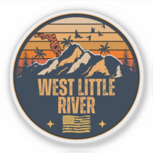 Pegatina Pequeño Río Occidental, Florida