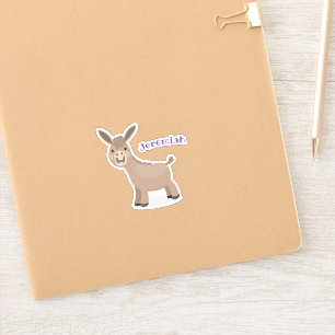 Pegatina Pequeño y feliz ilustracion de personalizado de bu
