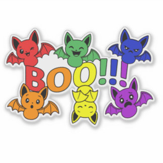 Pegatina Pequeños chismes y boo! en los colores del orgullo