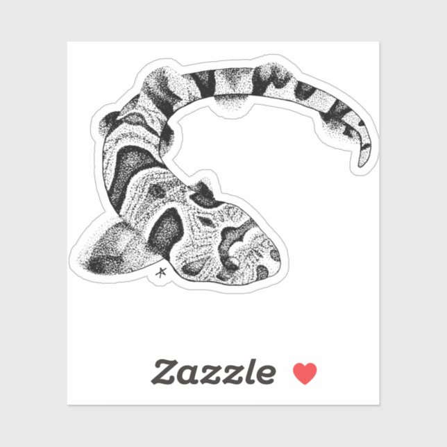 Pegatina Percibir el tiburón gato (Hoja)