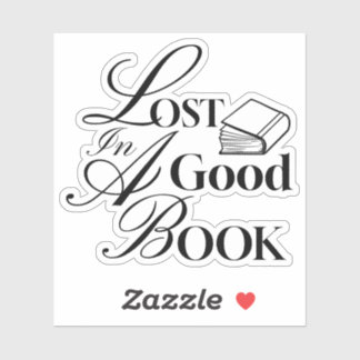 Pegatina Perdido en un buen libro Bookish Estthetic Book Lo