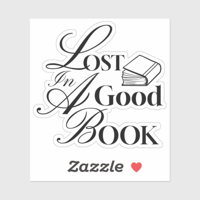 Pegatina Perdido en un buen libro Bookish Estthetic Book Lo (Hoja)