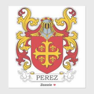 Pegatina Perez Family Crest