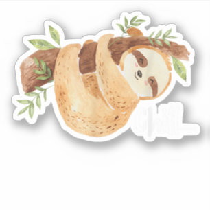 Pegatina Perezoso colgando fresco Animal silvestre Amante d