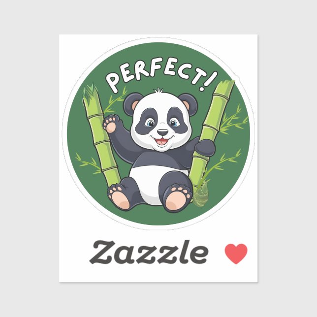 Pegatina perfecto, Pegatinas Panda (Hoja)