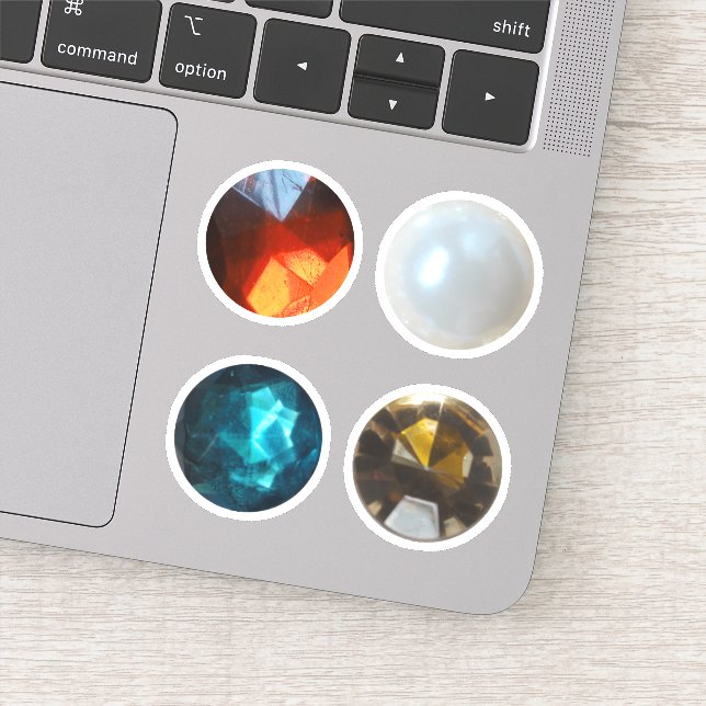 Pegatina Perla y gemas (Detalle)