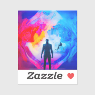 Pegatina Permanecer en colores