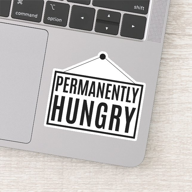 Pegatina Permanentemente hambriento (Detalle)