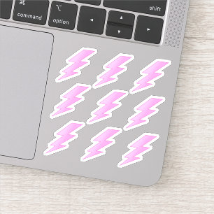 Pegatina Pernos de Relámpago Rosados - Stickers Elegantes