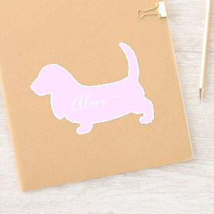 Pegatina perrito de enlace de base personalizado su nombre