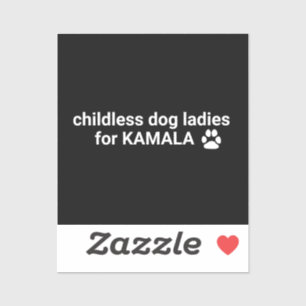 Pegatina Perritos sin hijos damas de Kamala diversión perro