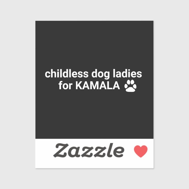 Pegatina Perritos sin hijos damas de Kamala diversión perro (Hoja)