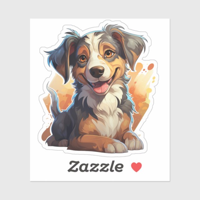 Pegatina Perro (Hoja)